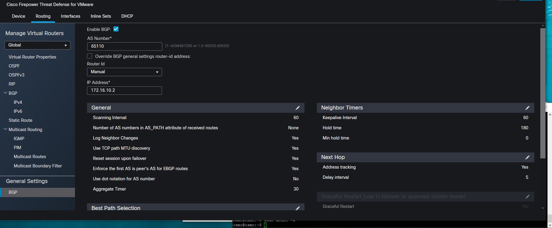 General Settings - BGP