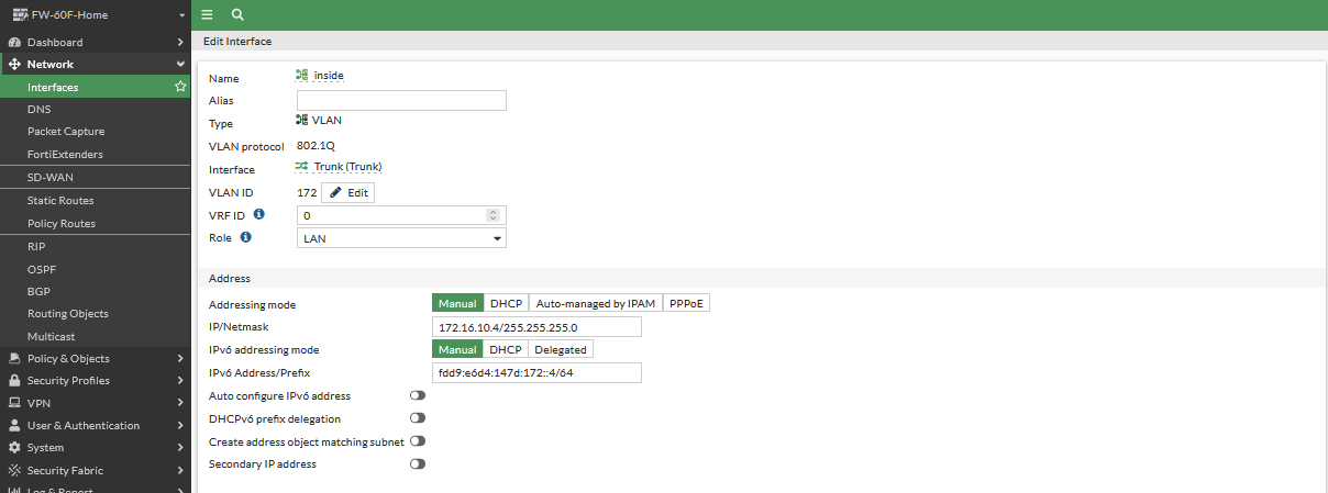 fortigate starting point