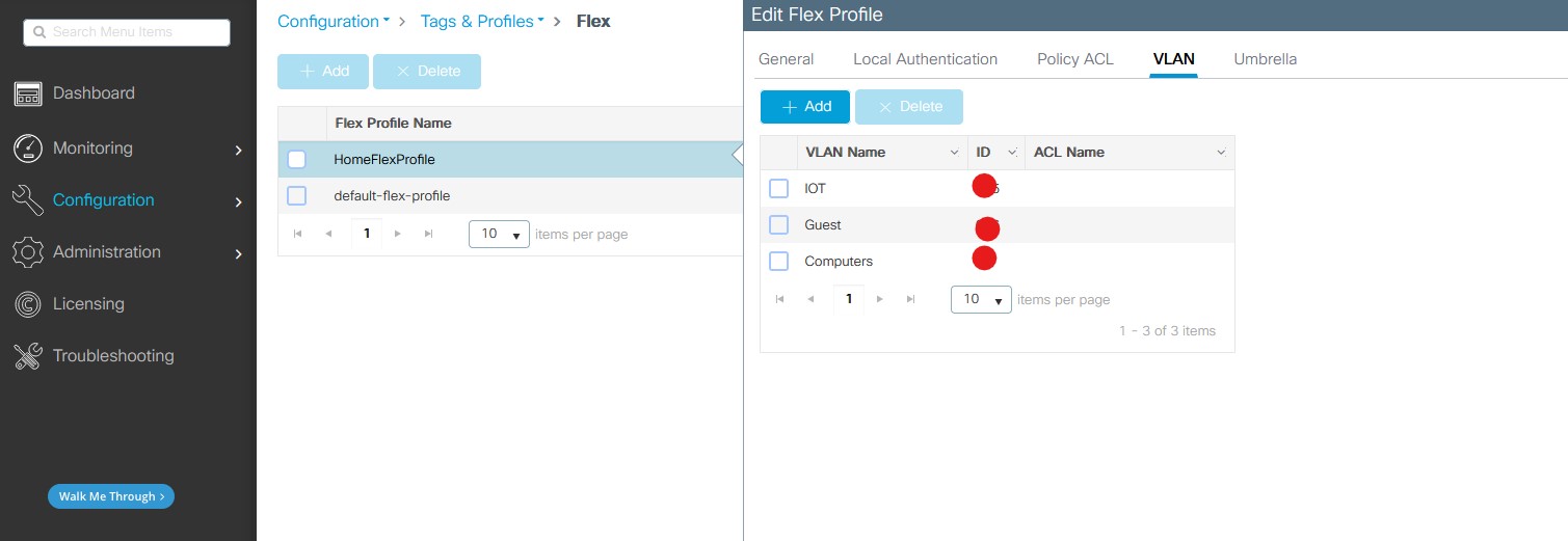 Configuration -> FLEX