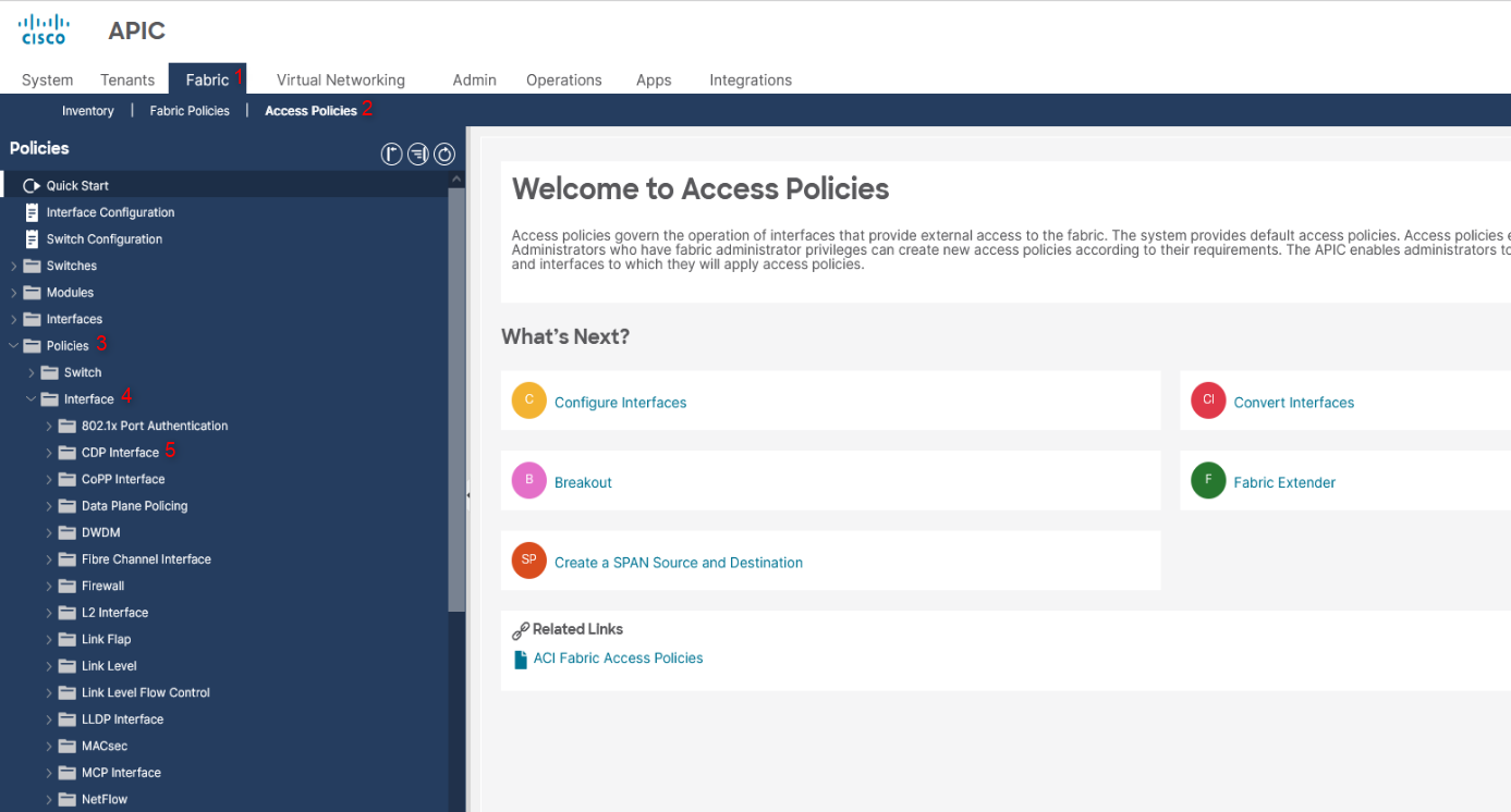 Define Interface Features